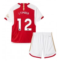 Maglie da calcio Arsenal Jurrien Timber #12 Prima Maglia Bambino 2023-24 Manica Corta (+ Pantaloni corti)